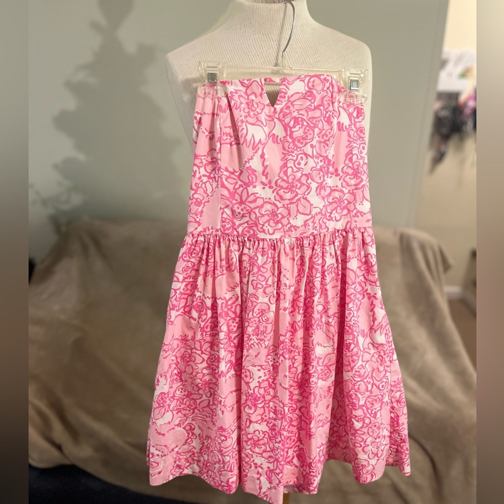Strapless Lilly Pulitzer Richelle Dress in She’s a Fox print size 00
